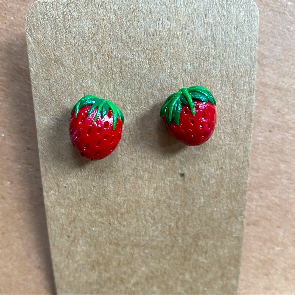 Handmade Strawberry Earrings